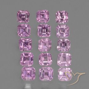 1.57 ctw Pink Sapphire Stones, Natural Sapphire in Octagon Facet Shape for Sale