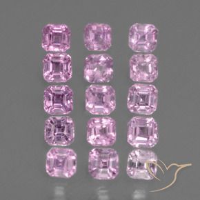 1.19 ctw Pink Sapphire Stones, Natural Sapphire in Octagon Facet Shape for Sale