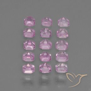 Sapphire Gemstones in 2.2 x 2.2 mm Size for Sale, Sapphire Stones in Very Light Royal Purple Pink Color