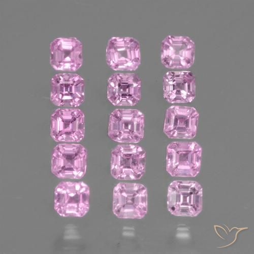 1.47 ctw Pink Sapphire Gemstones, Sapphire Gems in Octagon Facet Shape for Sale.