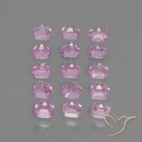 Sapphire Gemstones in 2.3 x 2.3 mm Size for Sale, Sapphire Stones in Light Pink Color