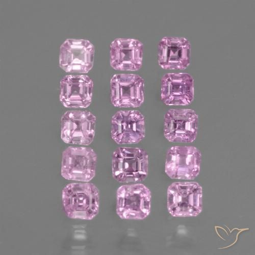 1.44 ctw Pink Sapphire Gemstones, Sapphire Gems in Octagon Facet Shape for Sale.