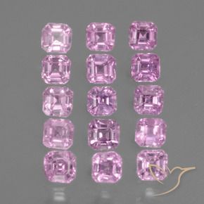 1.44 ctw Pink Sapphire Stones, Natural Sapphire in Octagon Facet Shape for Sale