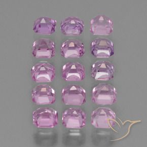 Sapphire Gemstones in 2.8 x 2.7 mm Size for Sale, Sapphire Stones in Light Royal Purple Pink Color