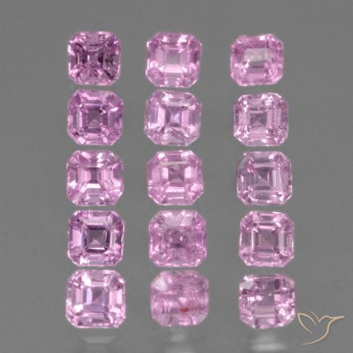 Zafiro rosa de 2,54 quilates, corte octogonal de 2,8 x 2,8 mm de Tanzania, Photo A