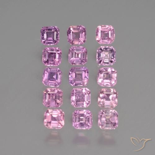 Rose pourpre royal léger Saphir gemme - 0.2ct Octagon facette (ID: 435093)