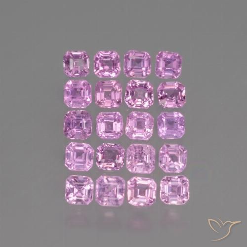 hellrosa Saphir Edelstein - 0.1ct Oktagon facettiert (ID: 435102)