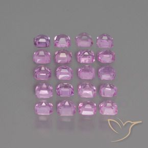 Sapphire Gemstones in 2.7 x 2.7 mm Size for Sale, Sapphire Stones in Light Pink Color
