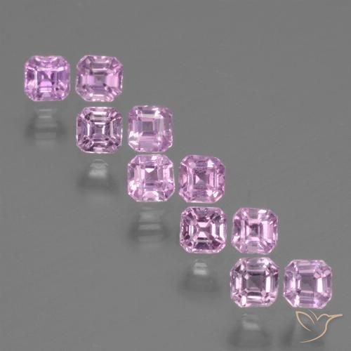 Light Royal Purple Pink Saphir Edelstein - 0.1ct Oktagon facettiert (ID: 435187)