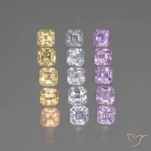 Многоцветный Сапфир Камень - 0.2ct Фасетный Октагон (ID: 435257)