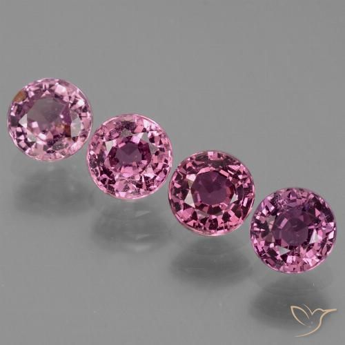 2.87 ctw Purple Sapphire Gemstones, Sapphire Gems in Round Facet Shape for Sale.