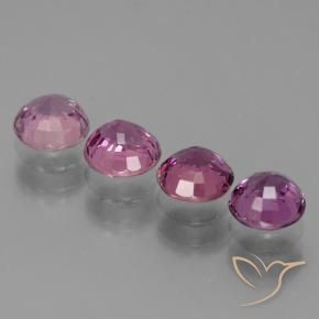 Sapphire Gemstones in 5 mm (calibrated) Size for Sale, Sapphire Stones in Medium Purple Color