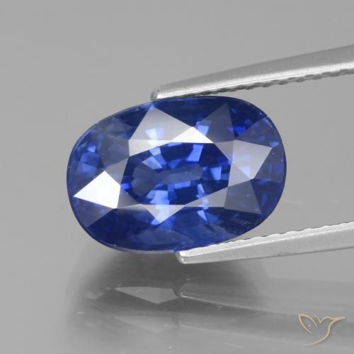 Saphir bleu en vrac de 4,81 ct, taille ovale de 10,9 x 7,5 mm du Sri Lanka, Photo A