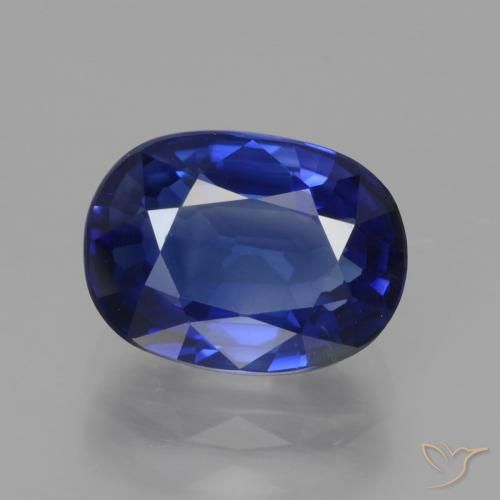 Saphir bleu en vrac de 3,34 ct, taille ovale de 9,3 x 6,9 mm du Sri Lanka, Photo A