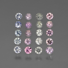 Multicolore Zaffiro Gem - 0.1ct Taglio brillante (ID: 440596)