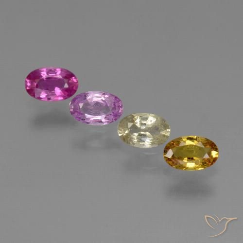 Multicolor Sapphire Gem - 0.3ct Oval Facet (ID: 440916)