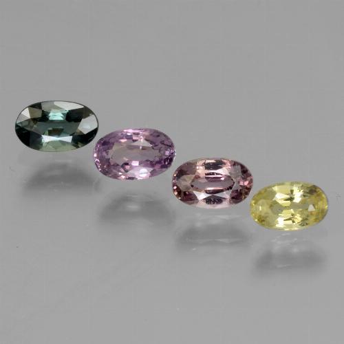 Multicolor Sapphire Gem - 0.3ct Oval Facet (ID: 440922)