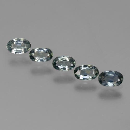 Vert bleuâtre Saphir gemme - 0.3ct Ovale facette (ID: 441030)