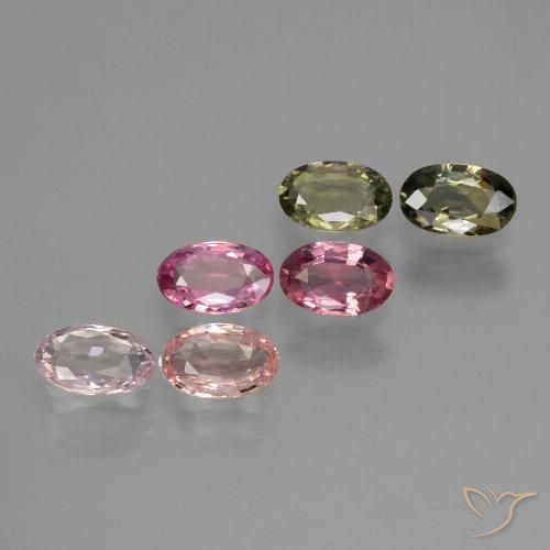 Многоцветный Сапфир Камень - 0.3ct Фасетный Овал (ID: 441091)