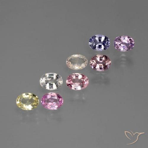 Mehrfarbig Saphir Edelstein - 0.2ct Oval facettiert (ID: 441092)