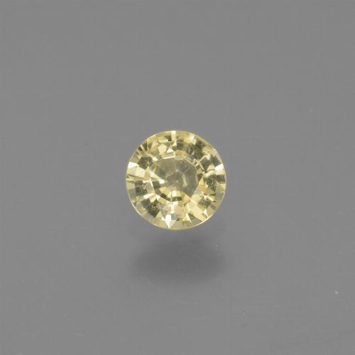 Medium-Light Yellow Sapphire Gem - 0.5ct Round Facet (ID: 441118)
