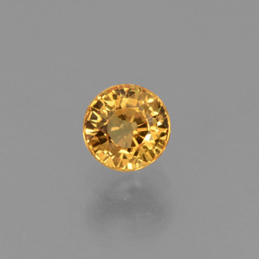 Medium-Light Orange-Gold Sapphire Gem - 0.6ct Round Facet (ID: 441296)