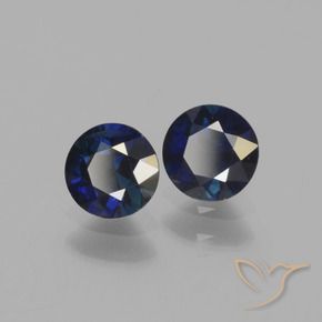 1.11 ctw Blue Sapphire Stones, Natural Sapphire in Diamond-Cut Shape for Sale
