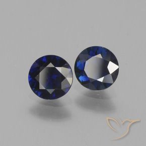 1.19 ctw Blue Sapphire Stones, Natural Sapphire in Diamond-Cut Shape for Sale