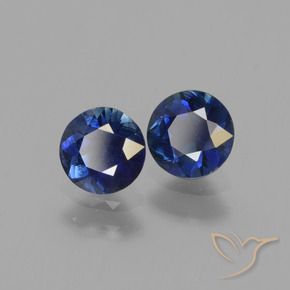 1.18 ctw Blue Sapphire Stones, Natural Sapphire in Diamond-Cut Shape for Sale