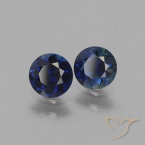 1.14 ctw Blue Sapphire Stones, Natural Sapphire in Diamond-Cut Shape for Sale