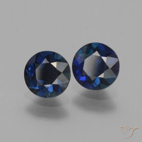 1.62 ctw Blue Sapphire Stones, Natural Sapphire in Diamond-Cut Shape for Sale