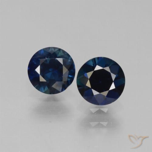 1.16ctw Natural Dark Blue Sapphire, Round, VS