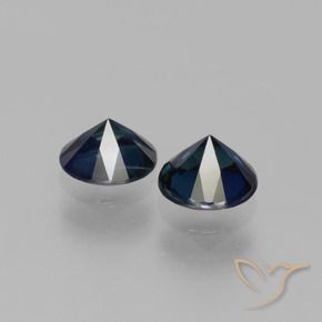 Sapphire Gemstones in 5 mm (calibrated) Size for Sale, Sapphire Stones in Dark Blue Color