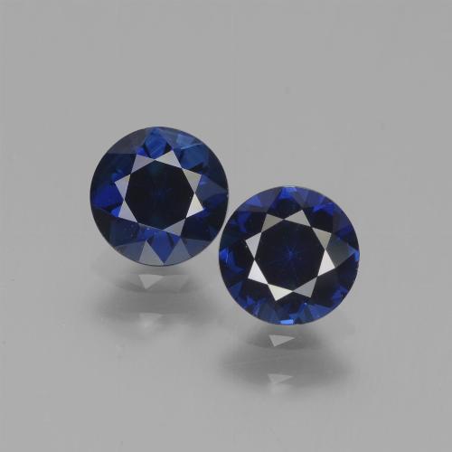 Navy Blue Zaffiro Gem - 0.6ct Taglio brillante (ID: 441544)