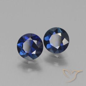 1.22 ctw Blue Sapphire Stones, Natural Sapphire in Diamond-Cut Shape for Sale