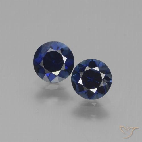 1.01ctw Natural Dark Blue Sapphire, Round, VS