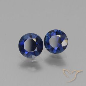 1.01 ctw Blue Sapphire Stones, Natural Sapphire in Diamond-Cut Shape for Sale