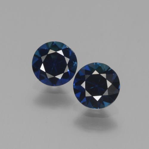 Blackish Blue Sapphire Gem - 0.6ct Diamond-Cut (ID: 441549)