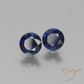 1.07 ctw Blue Sapphire Stones, Natural Sapphire in Diamond-Cut Shape for Sale
