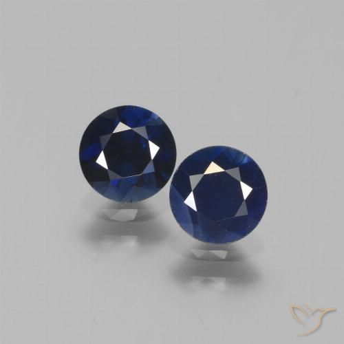 1.31ctw Natural Navy Blue Sapphire, Round, VS