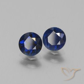 1.31 ctw Blue Sapphire Stones, Natural Sapphire in Diamond-Cut Shape for Sale