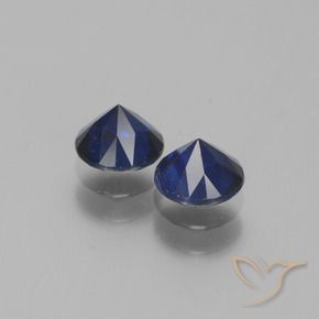 Sapphire Gemstones in 5 mm (calibrated) Size for Sale, Sapphire Stones in Navy Blue Color
