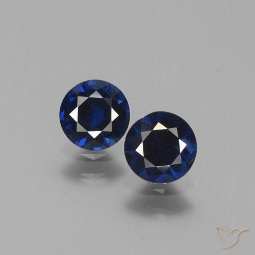 1.21ctw Natural Dark Blue Sapphire, Round, VS