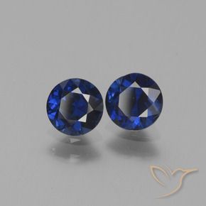 1.21 ctw Blue Sapphire Stones, Natural Sapphire in Diamond-Cut Shape for Sale
