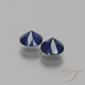 Sapphire Gemstones in 5 mm (calibrated) Size for Sale, Sapphire Stones in Dark Blue Color