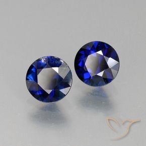 1.31 ctw Blue Sapphire Stones, Natural Sapphire in Diamond-Cut Shape for Sale