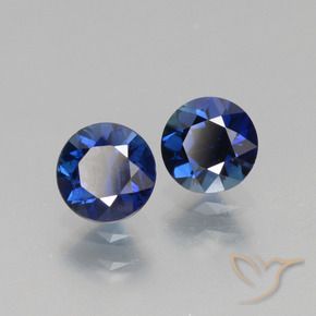 1.29 ctw Blue Sapphire Stones, Natural Sapphire in Diamond-Cut Shape for Sale