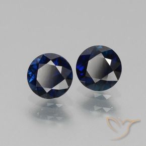 1.22 ctw Blue Sapphire Stones, Natural Sapphire in Diamond-Cut Shape for Sale