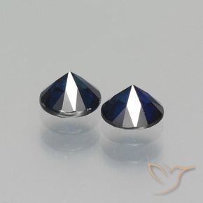 Sapphire Gemstones in 5 mm (calibrated) Size for Sale, Sapphire Stones in Twilight Blue Color