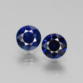 Azul oscuro Zafiro Gema - 0.5ct Corte Diamante (ID: 441573)